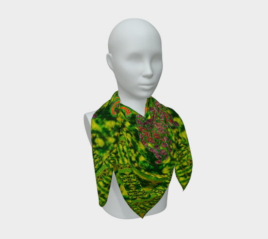 Silk Art Scarf (Vitta Serica Artis)(WindSong Flower) RJSTH@Fabric#3 RJSTHS2026 RJS