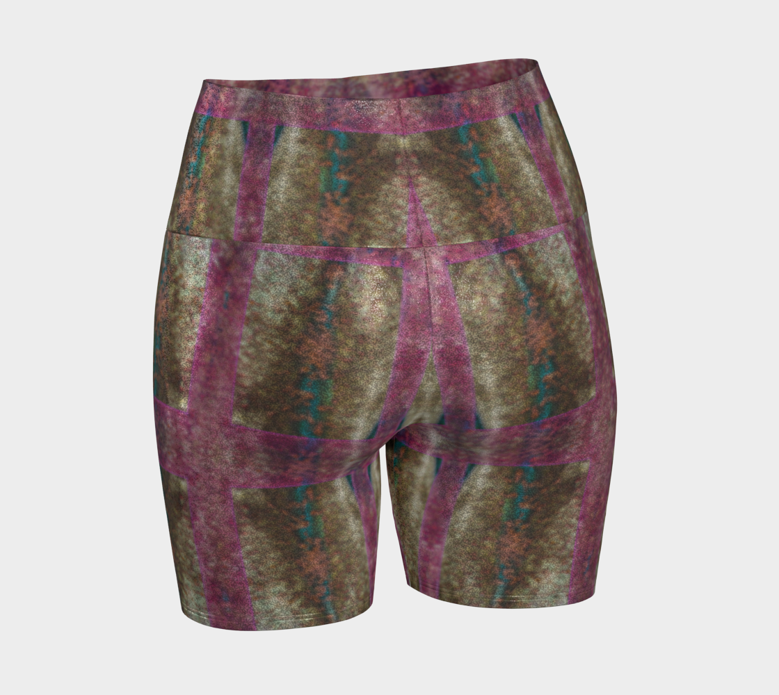 Glitter Yoga Shorts (Muliebris/Virilis)(Chrysalis Cohort) RJSTH@Fabric#6/Pink RJSTHs2024 RJS