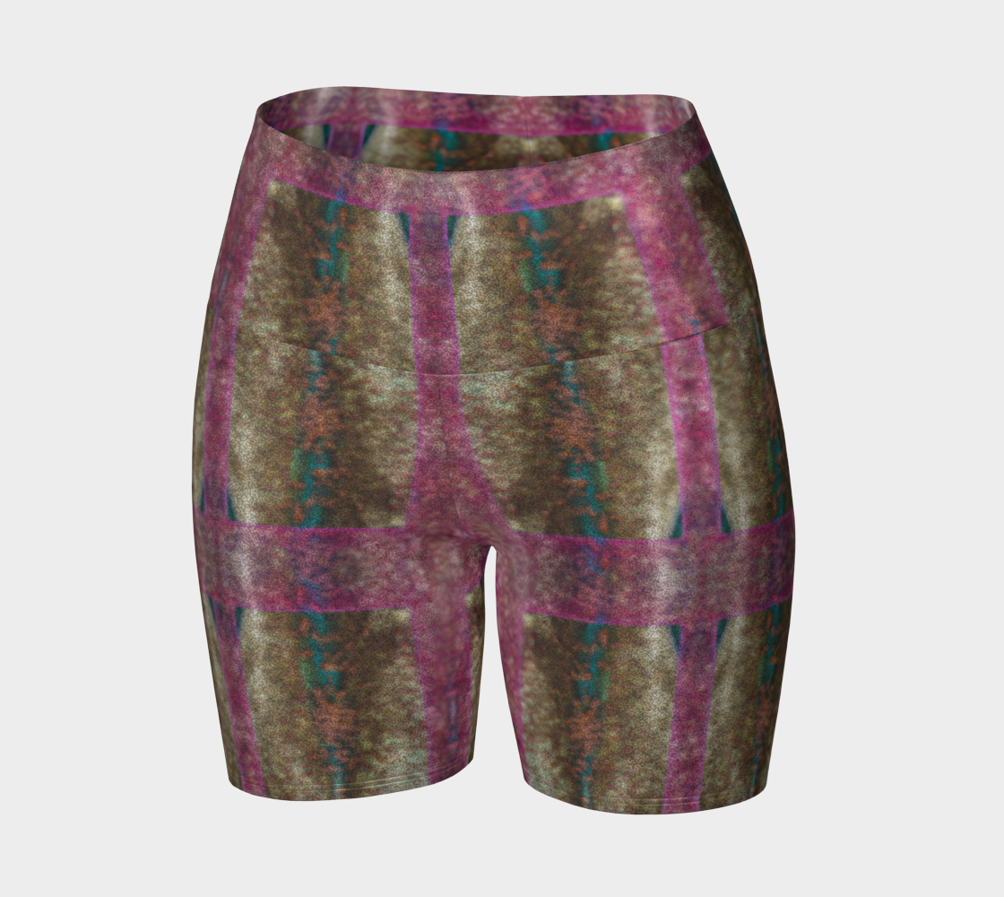 Glitter Yoga Shorts (Muliebris/Virilis)(Chrysalis Cohort) RJSTH@Fabric#6/Pink RJSTHs2024 RJS