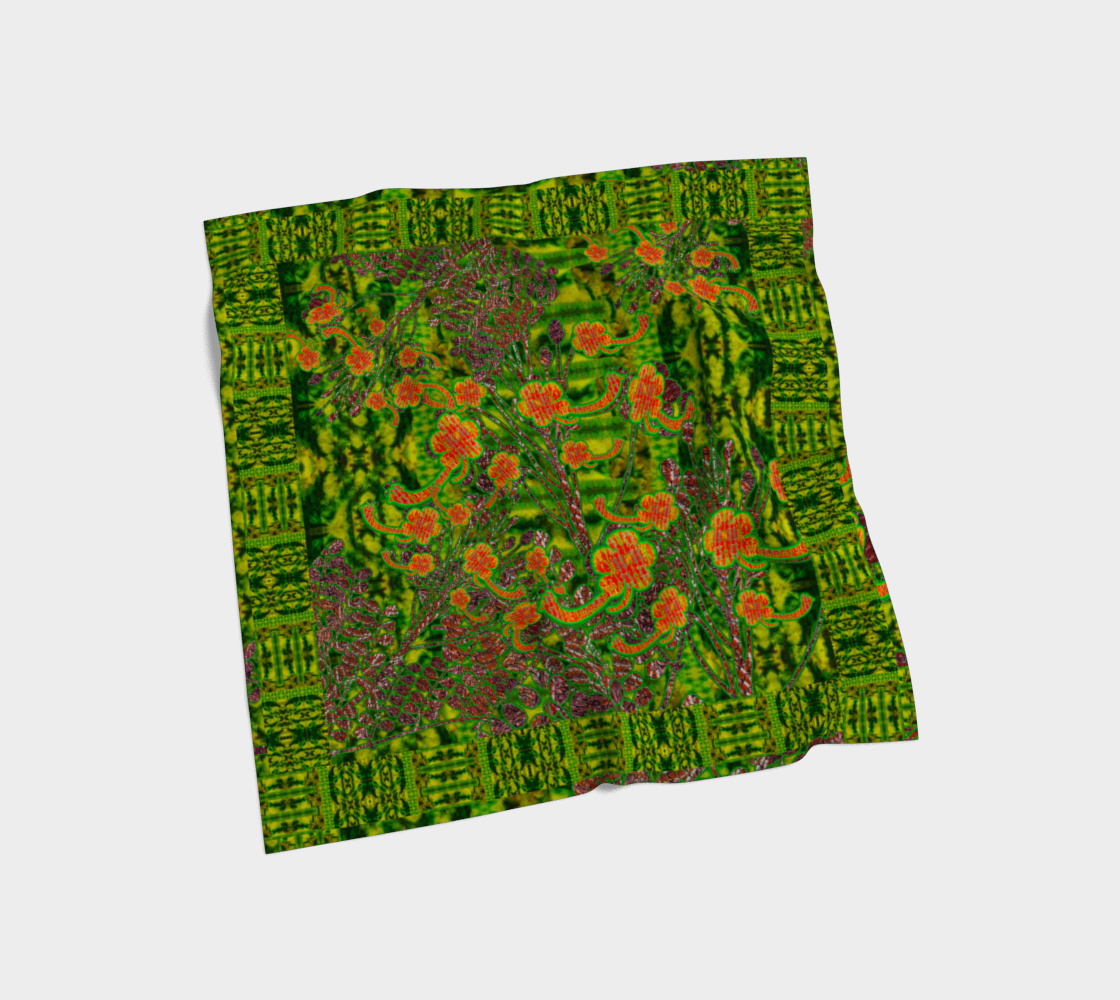 Silk Art Scarf (Vitta Serica Artis)(WindSong Flower) RJSTH@Fabric#3 RJSTHS2026 RJS