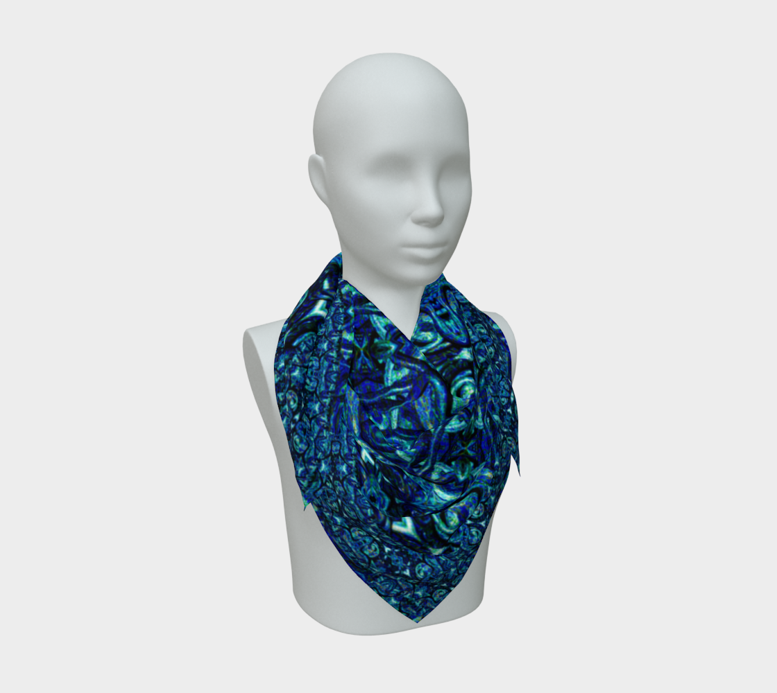 Silk Art Scarf (Vitta Serica Artis)(Pure Candy Blue Logo@Alchemic) RJSTHW2026 RJS