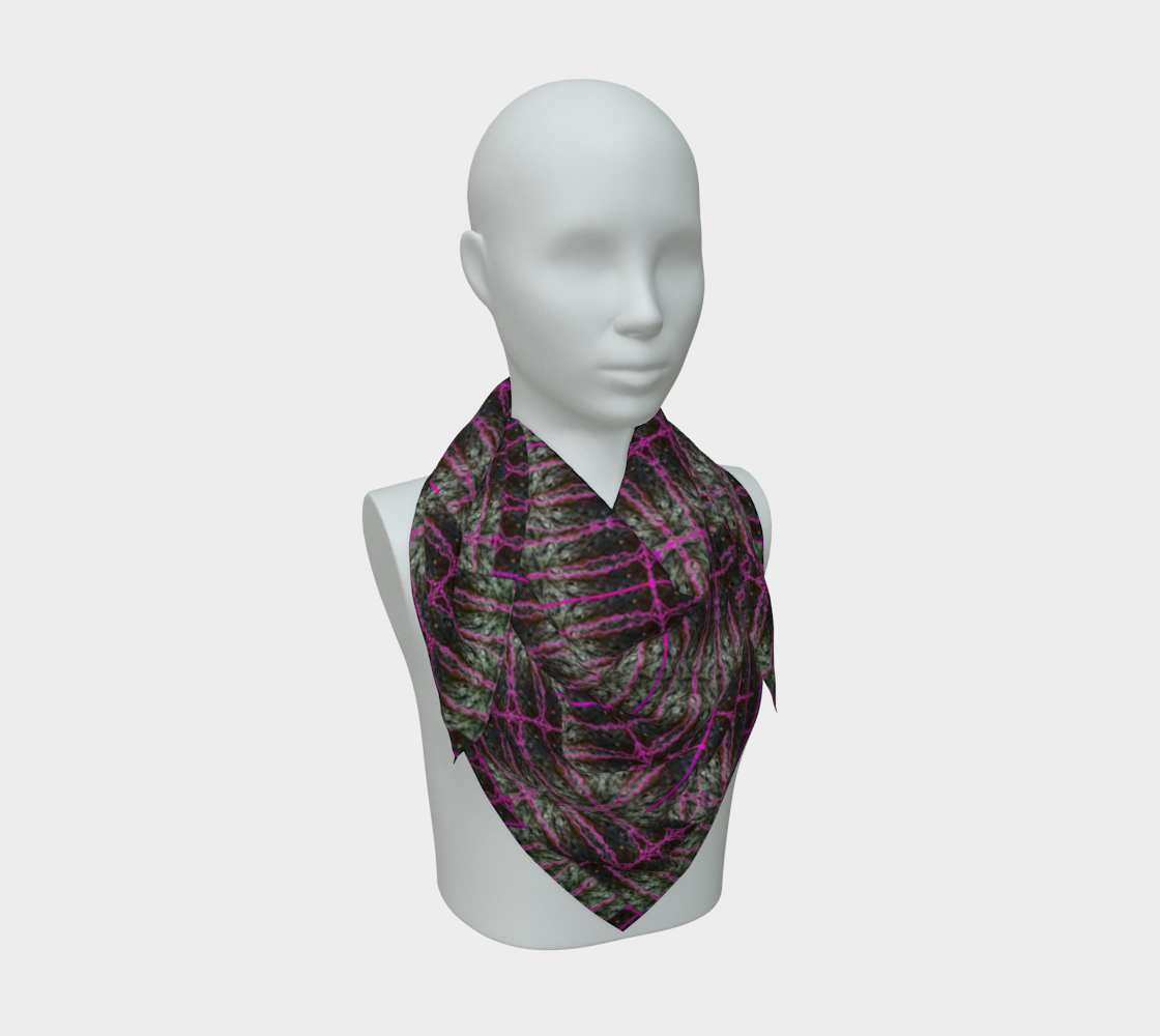 Silk Art Scarf (Vitta Serica Artis)(Rind#9 Tree Link Pink Logo) RJSTH@Fabric#9 RJSTHW2026 RJS
