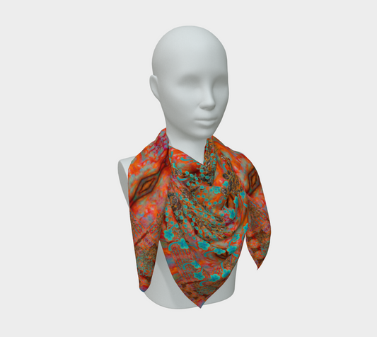 Silk Art Scarf (Vitta Serica Artis)(WindSong Flower) RJSTH@Fabric#12 RJSTHS2026 RJS