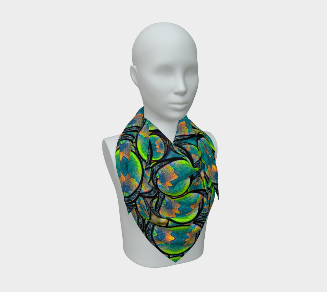 Silk Art Scarf (Vitta Serica Artis)(Opal Skies Cantus Primus) RJSTHW2026 RJS
