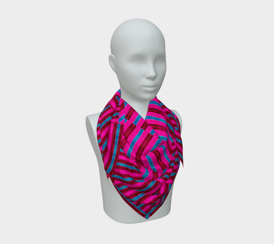 Silk Art Scarf (Vitta Serica Artis)(Rind Links Blue Logo) RJSTH@Fabric#11 RJSTHW2026 RJS