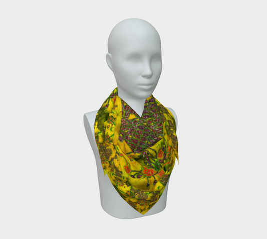 Silk Art Scarf (Vitta Serica Artis)(WindSong Flower) RJSTH@Fabric#1 RJSTHS2026 RJS