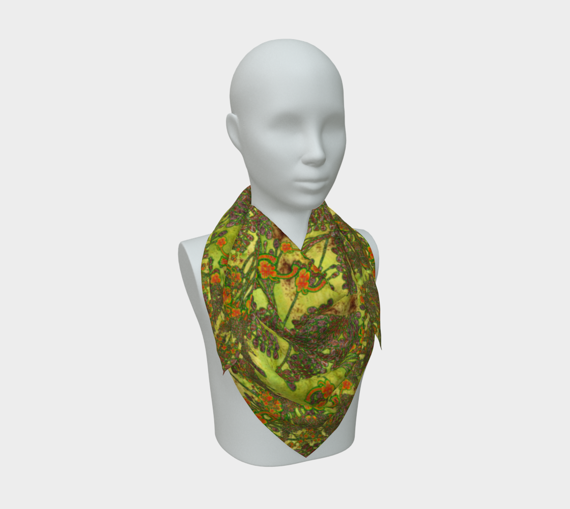 Silk Art Scarf (Vitta Serica Artis)(WindSong Flower) RJSTH@Fabric#2 RJSTHS2026 RJS