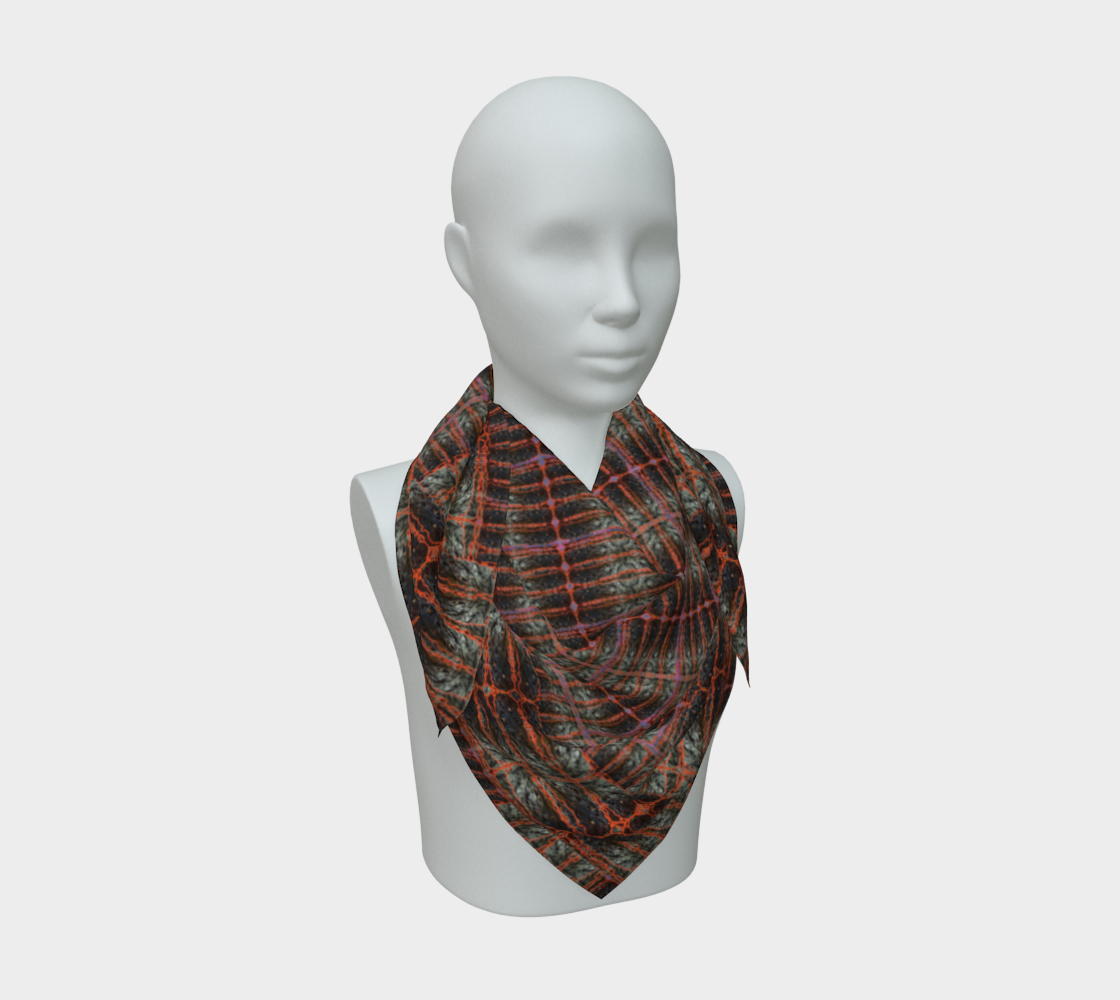 Silk Art Scarf (Vitta Serica Artis)(Rind#6 Tree Link Purple Logo) RJSTH@Fabric#6 RJSTHW2026 RJS