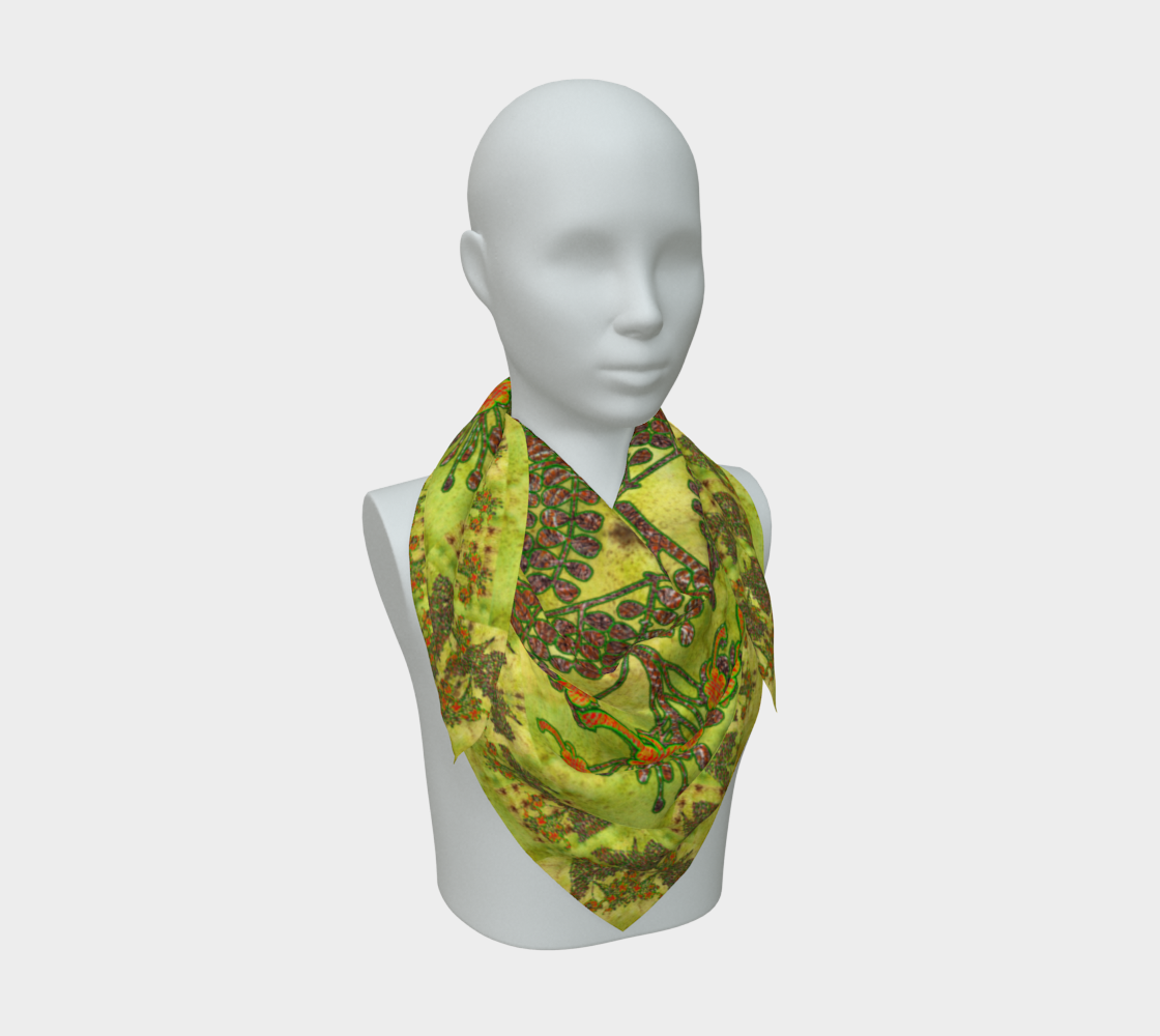 Silk Art Scarf (Vitta Serica Artis)(WindSong Flower) RJSTH@Fabric#2 RJSTHS2026 RJS