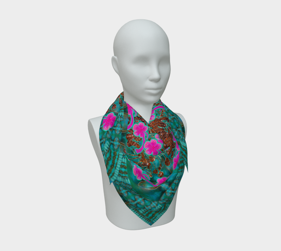 Silk Art Scarf (Vitta Serica Artis)(WindSong Flower) RJSTH@Fabric#8 RJSTHS2026 RJS