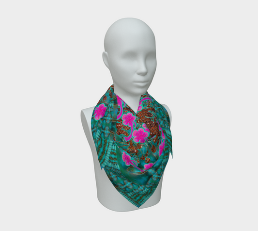 Silk Art Scarf (Vitta Serica Artis)(WindSong Flower) RJSTH@Fabric#8 RJSTHS2026 RJS