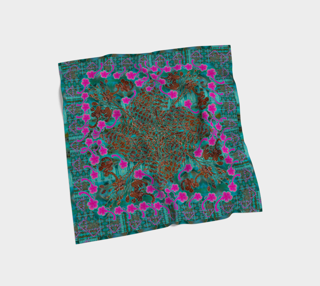 Silk Art Scarf (Vitta Serica Artis)(WindSong Flower) RJSTH@Fabric#8 RJSTHS2026 RJS