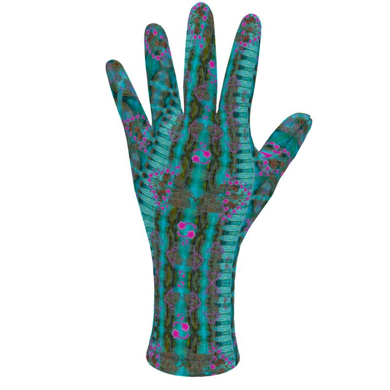 Fleece Gloves (Unisex)(WindSong Flower) RJSTH@Fabric#8 RJSTHS2021 RJS
