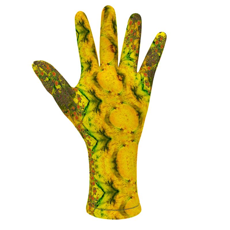 Fleece Gloves (Unisex)(WindSong Flower) RJSTH@Fabric#1 RJSTHS2021 RJS