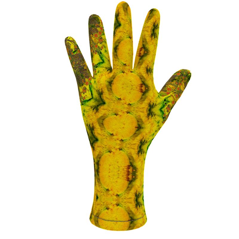 Fleece Gloves (Unisex)(WindSong Flower) RJSTH@Fabric#1 RJSTHS2021 RJS