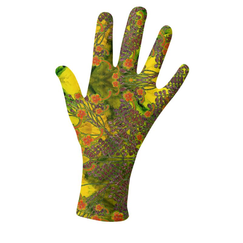 Lycra Gloves (Unisex)(WindSong Flower) RJSTH@Fabric#1 RJSTHS2023 RJS