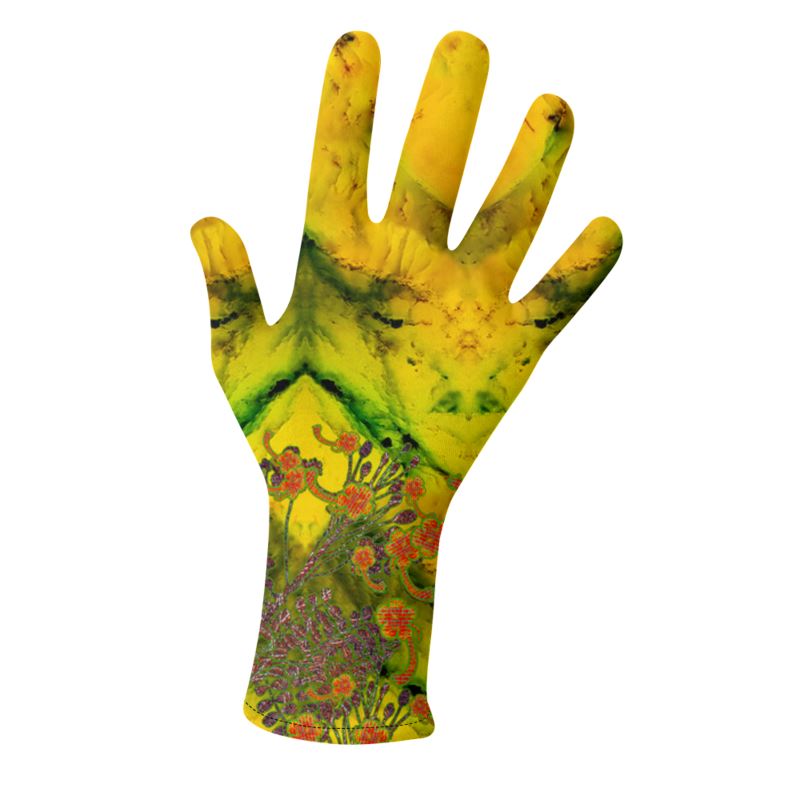 Lycra Gloves (Unisex)(WindSong Flower) RJSTH@Fabric#1 RJSTHS2023 RJS
