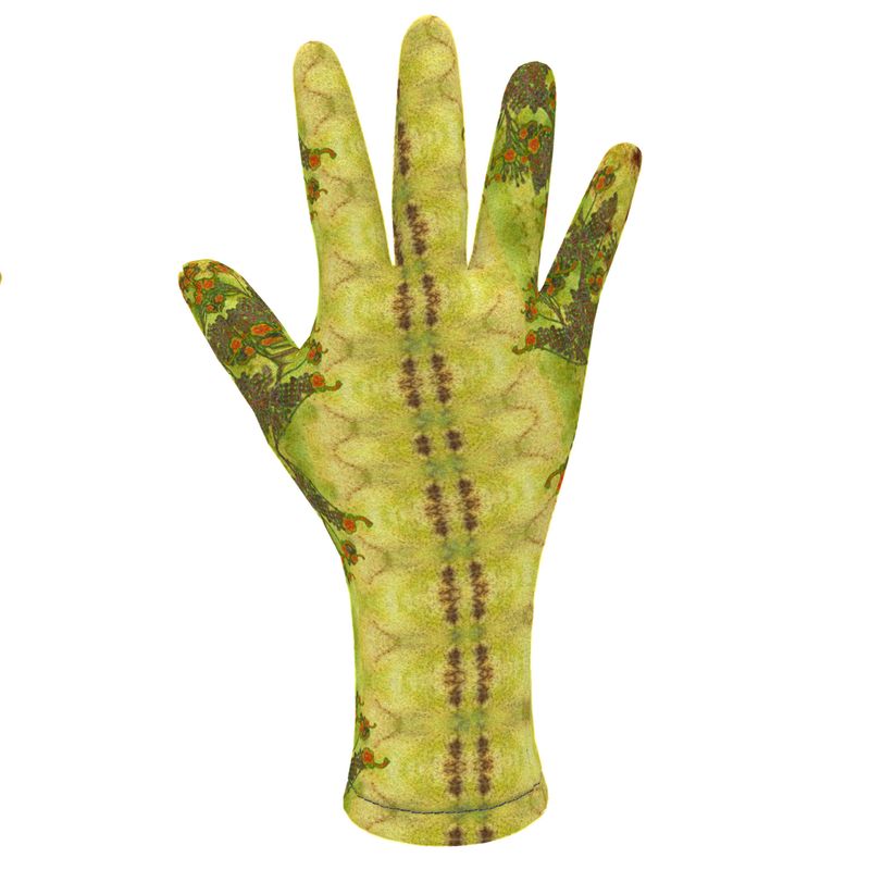 Fleece Gloves (Unisex)(WindSong Flower) RJSTH@Fabric#2 RJSTHS2021 RJS