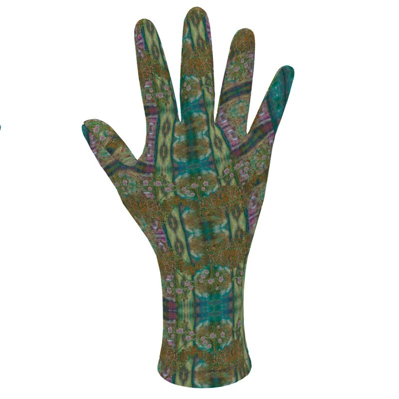 Fleece Gloves (Unisex)(WindSong Flower) RJSTH@Fabric#4 RJSTHS2021 RJS