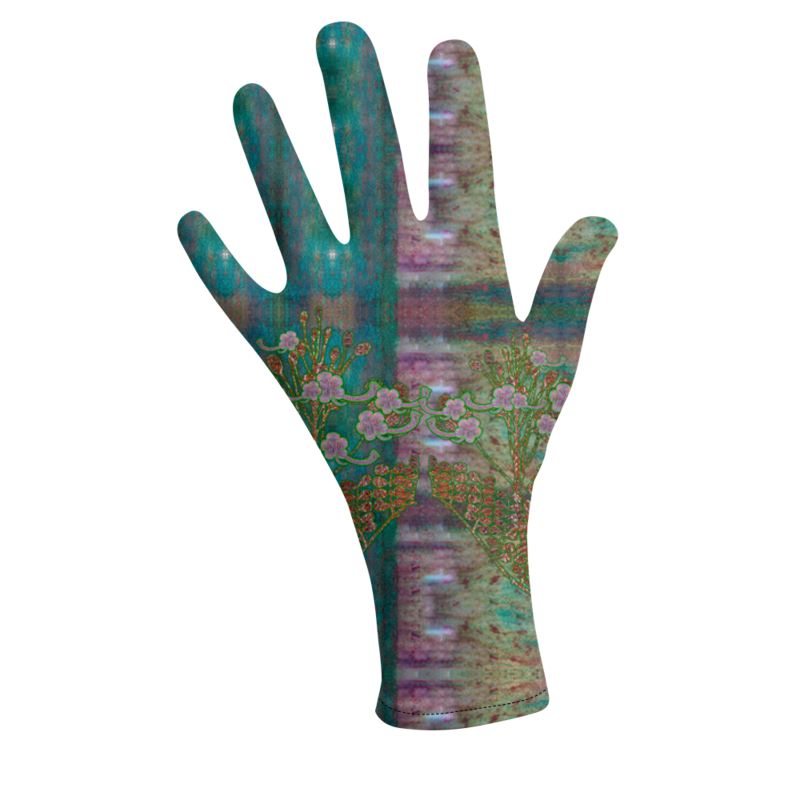 Lycra Gloves (Unisex)(WindSong Flower) RJSTH@Fabric#4 RJSTHS2023 RJS