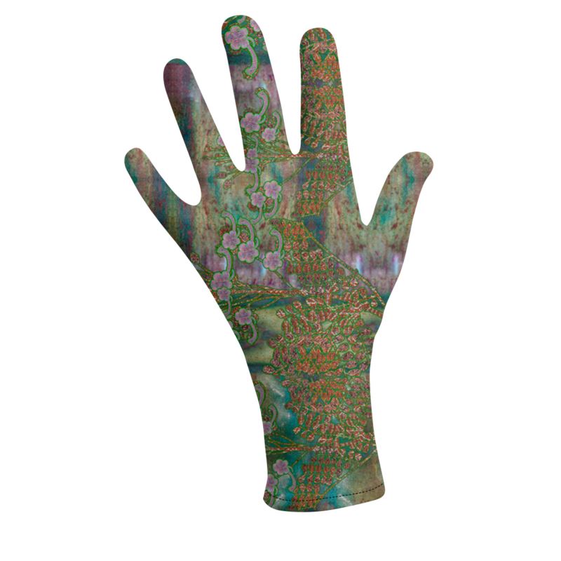 Lycra Gloves (Unisex)(WindSong Flower) RJSTH@Fabric#4 RJSTHS2023 RJS
