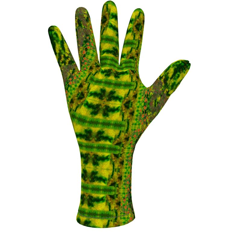 Fleece Gloves (Unisex)(WindSong Flower) RJSTH@Fabric#3 RJSTHS2021 RJS