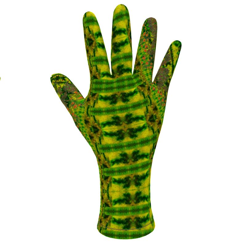 Fleece Gloves (Unisex)(WindSong Flower) RJSTH@Fabric#3 RJSTHS2021 RJS