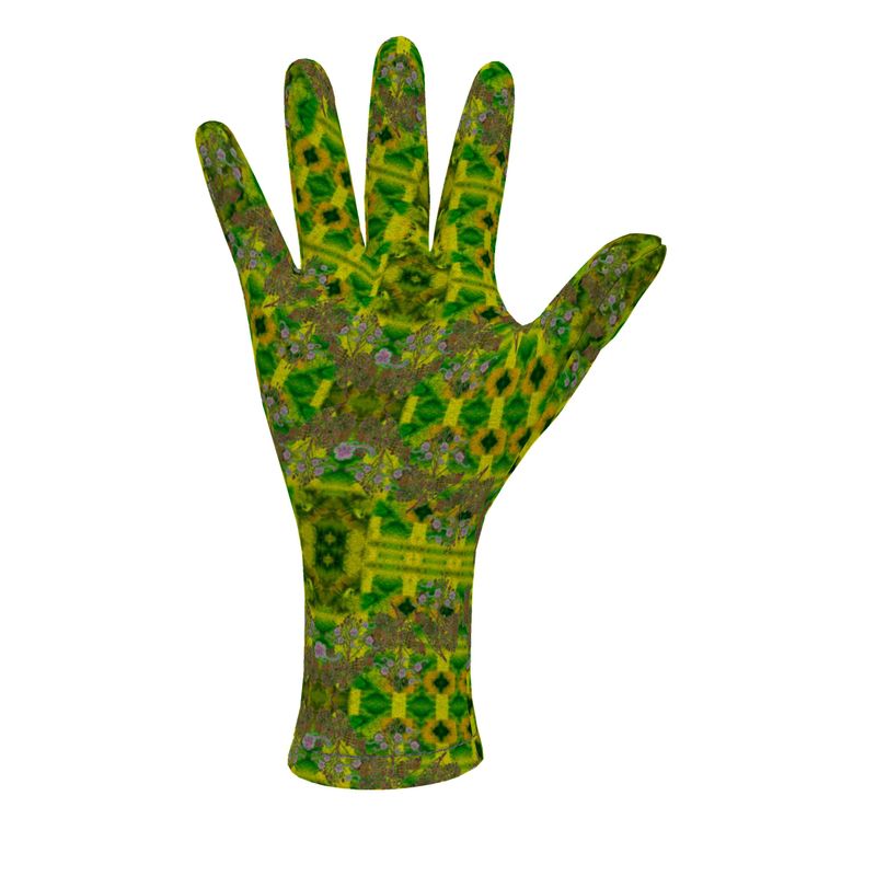 Fleece Gloves (Unisex)(WindSong Flower) RJSTH@Fabric#5 RJSTHS2021 RJS