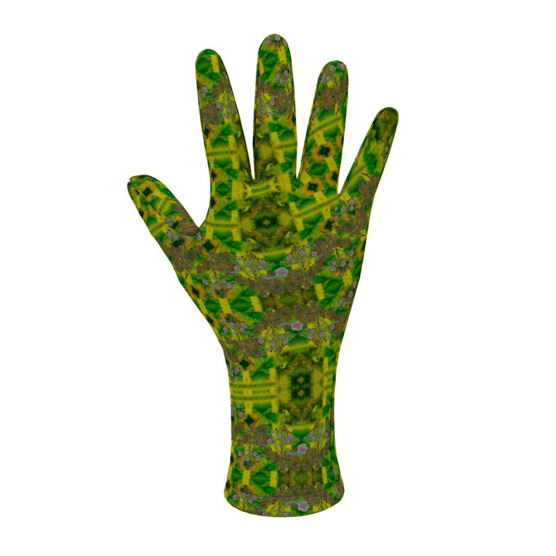 Fleece Gloves (Unisex)(WindSong Flower) RJSTH@Fabric#5 RJSTHS2021 RJS