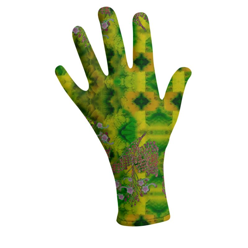 Lycra Gloves (Unisex)(WindSong Flower) RJSTH@Fabric#5 RJSTHS2023 RJS