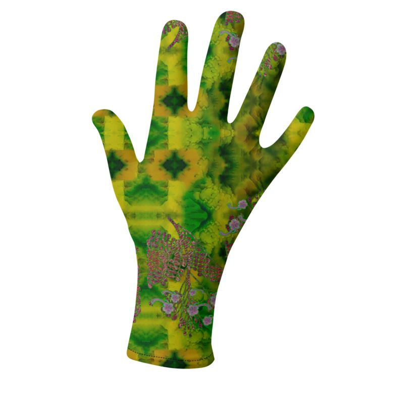 Lycra Gloves (Unisex)(WindSong Flower) RJSTH@Fabric#5 RJSTHS2023 RJS