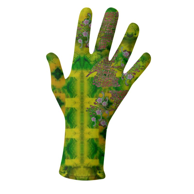 Lycra Gloves (Unisex)(WindSong Flower) RJSTH@Fabric#5 RJSTHS2023 RJS