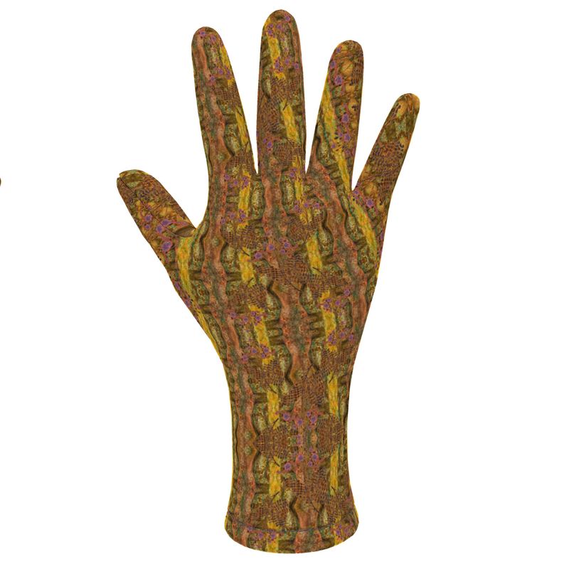 Fleece Gloves (Unisex)(WindSong Flower) RJSTH@Fabric#6 RJSTHS2021 RJS