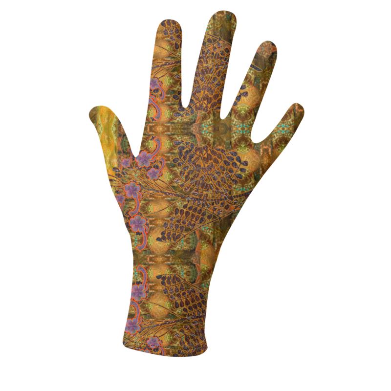 Lycra Gloves 2 Pair (Unisex)(WindSong Flower) RJSTH@Fabric#6 RJSTHS2023 RJS