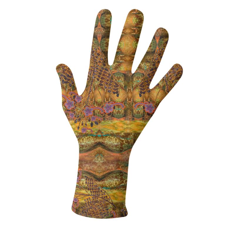 Lycra Gloves (Unisex)(WindSong Flower) RJSTH@Fabric#6 RJSTHS2023 RJS