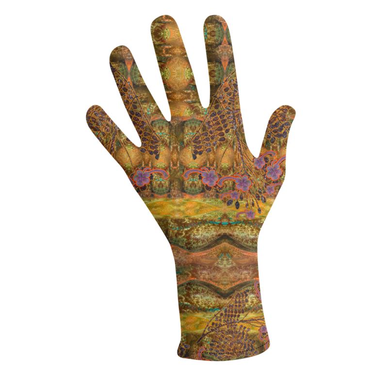Lycra Gloves (Unisex)(WindSong Flower) RJSTH@Fabric#6 RJSTHS2023 RJS
