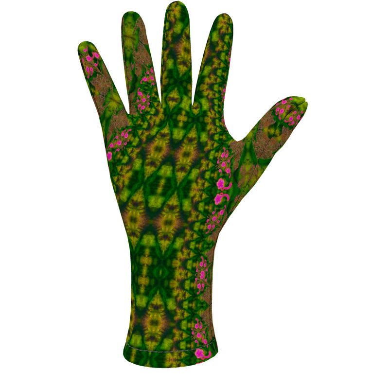 Fleece Gloves (Unisex)(WindSong Flower) RJSTH@Fabric#7 RJSTHS2021 RJS