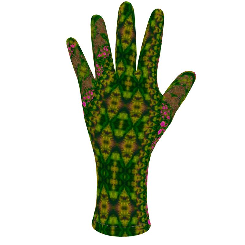 Fleece Gloves (Unisex)(WindSong Flower) RJSTH@Fabric#7 RJSTHS2021 RJS