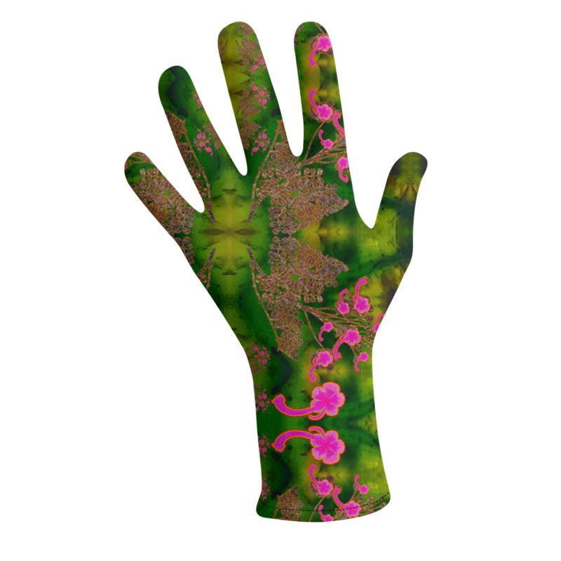 Lycra Gloves (Unisex)(WindSong Flower) RJSTH@Fabric#7 RJSTHS2023 RJS