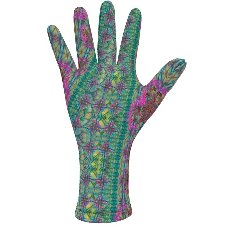 Fleece Gloves (Unisex)(WindSong Flower) RJSTH@Fabric#9 RJSTHS2021 RJS