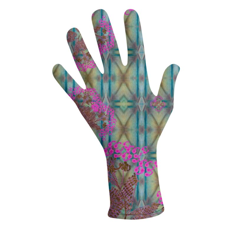 Lycra Gloves (Unisex)(WindSong Flower) RJSTH@Fabric#9 RJSTHS2023 RJS