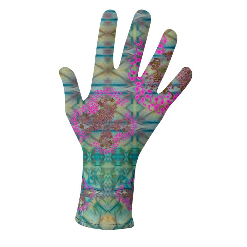 Lycra Gloves (Unisex)(WindSong Flower) RJSTH@Fabric#9 RJSTHS2023 RJS