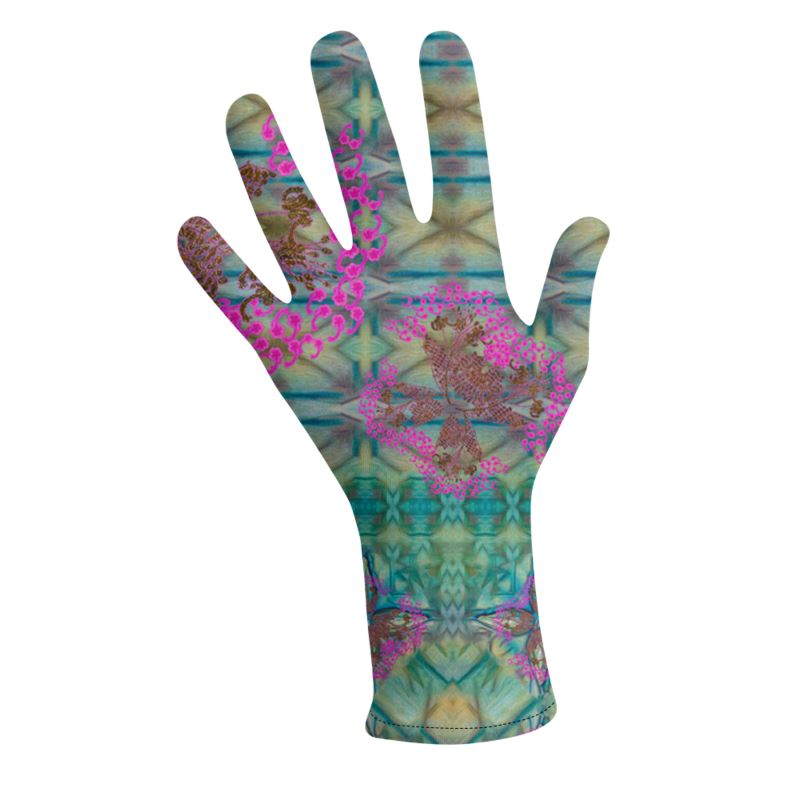 Lycra Gloves (Unisex)(WindSong Flower) RJSTH@Fabric#9 RJSTHS2023 RJS