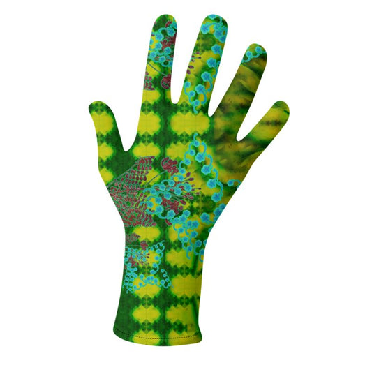 Lycra Gloves 2 Pair (Unisex)(WindSong Flower) RJSTH@Fabric#10 RJSTHS2023 RJS