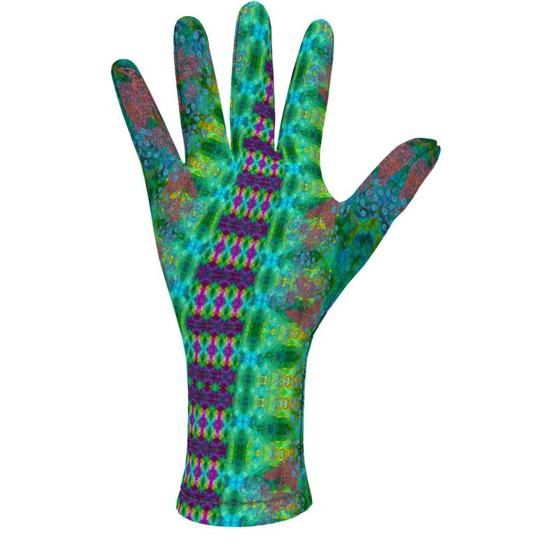 Fleece Gloves (Unisex)(WindSong Flower) RJSTH@Fabric#11 RJSTHS2021 RJS