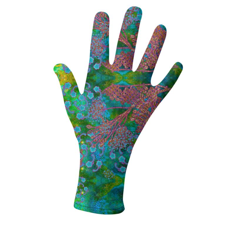 Lycra Gloves (Unisex)(WindSong Flower) RJSTH@Fabric#11 RJSTHS2023 RJS