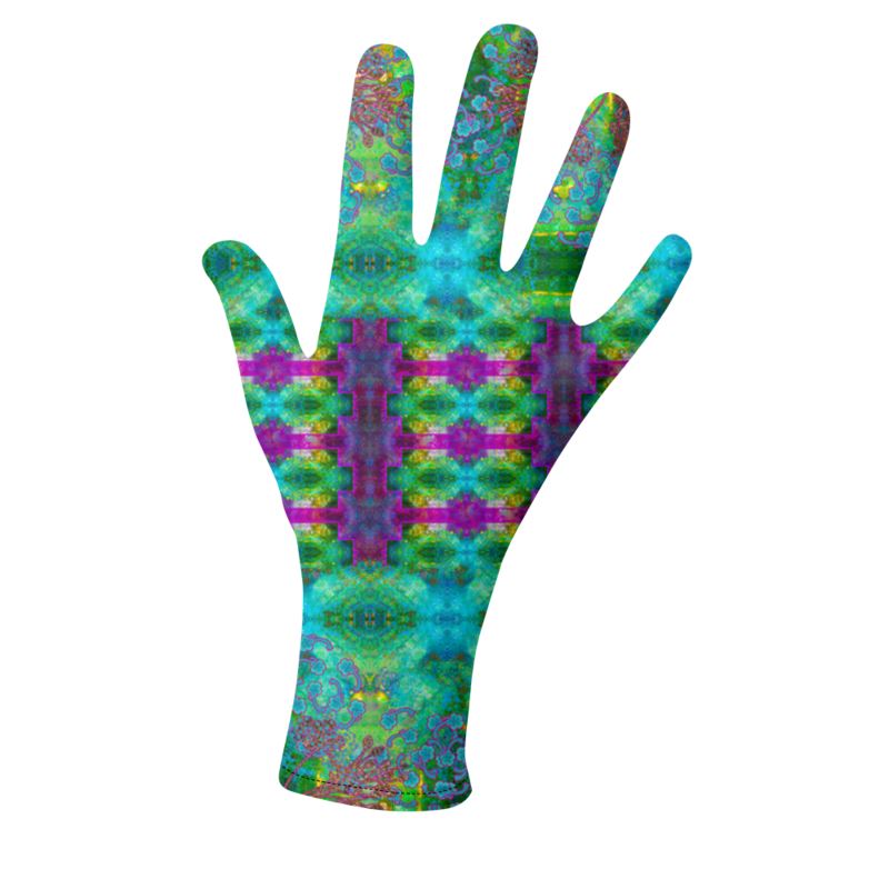 Lycra Gloves (Unisex)(WindSong Flower) RJSTH@Fabric#11 RJSTHS2023 RJS