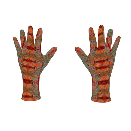 Fleece Gloves (Unisex)(WindSong Flower) RJSTH@Fabric#12 RJSTHS2021 RJS