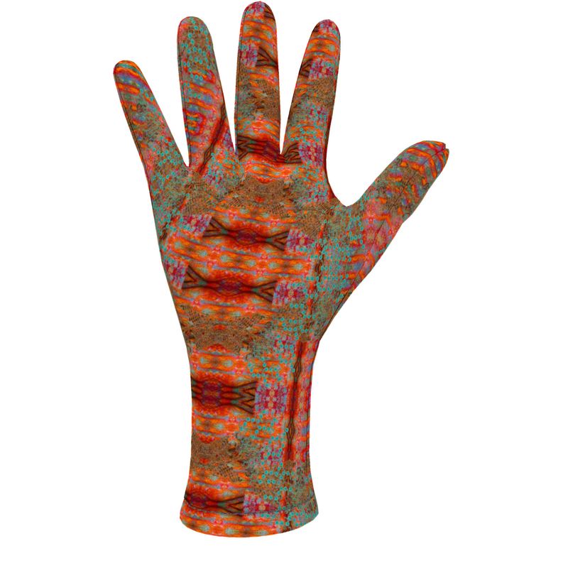 Fleece Gloves (Unisex)(WindSong Flower) RJSTH@Fabric#12 RJSTHS2021 RJS