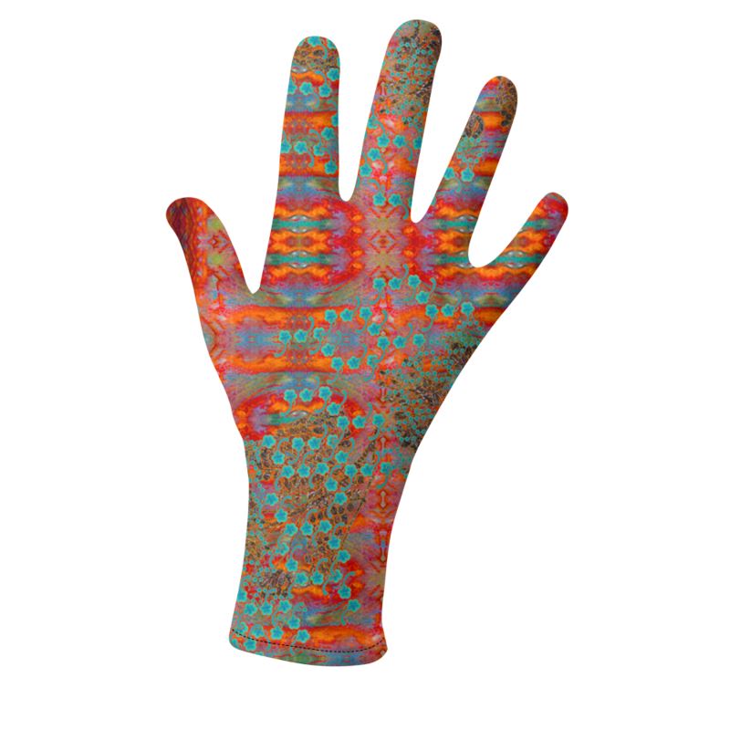 Lycra Gloves (Unisex)(WindSong Flower) RJSTH@Fabric#12 RJSTHS2023 RJS